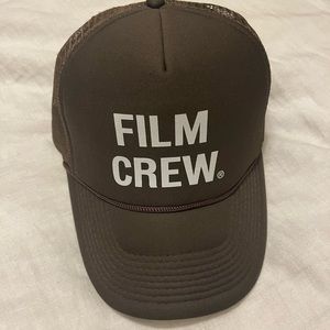 Crew Members Only ‘Film Crew’ Trucker Hat - Brown & White